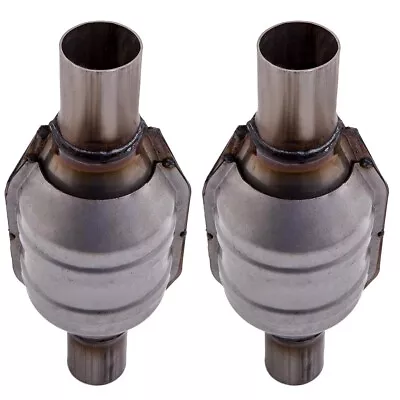 2PCS Universal Exhaust Catalytic Converters 2  Inlet/Outlet 13  Length 53004 EPA • $63.45