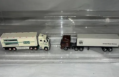 1987 Matchbox DAF3300 Space Cab UPS Tractor Trailer 1:86 & 2013 Hess Miniature • $19.99