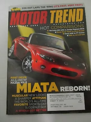 Motor Trend Magazine September 2005 Mazda Miata Mx-5 Chevy Hhr Vs Pt Cruiser • $12.95