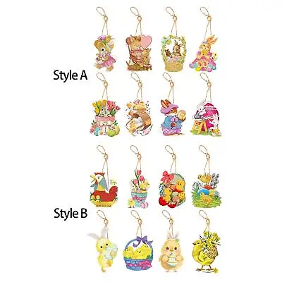 8Pcs Easter Decorations For The HomeEaster Hanging Ornaments Vintage Pendant • $14.25