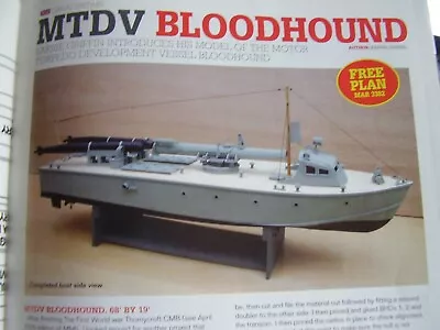 Original Model Boat Plan 2009 Mtdv Bloodhound Motor Torpedo Development Vessel • $12.62