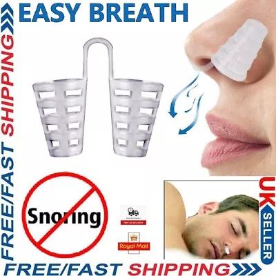 Anti Snoring Breathe Nasal Dilator Stop Snore Easy Sleep Travel Night Soft Aid • £1.85