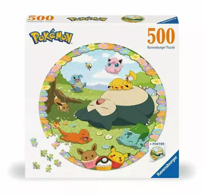 NEW & SEALED Ravensburger 01131 Round Flowery Pokemon 500 Pc Jigsaw Puzzle • $31.95