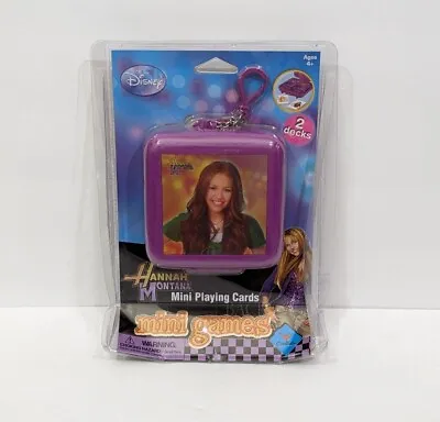 Hannah Montana Disney Mini Playing Cards Travel Games Clip & Go NEW NOS • $10.95