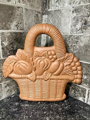 Vintage Terra Cotta Wall Hanging Fruit Basket • $21.26