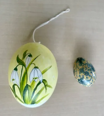 2 Easter Eggs Collectables For Display Tree Basket Table Decoration • £1.99