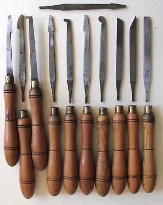 Set Of Vintage Wood Turning Chisels 11 Of 12 Unusual Seagull Mark • $31.07