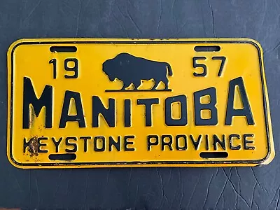 1957 Manitoba Canada License Plate Booster Vintage Souvenir Front Keystone • $49.99