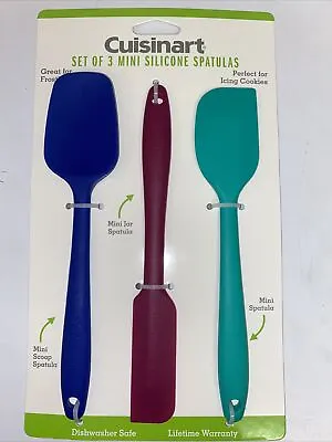 Cuisinart Spatula 3 Piece Set Silicone Kitchen 8 Inch Long • $16