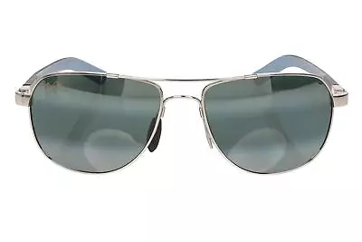 MAUI JIM GUARDRAILS Sunglasses MJ 327-17 Silver Frame  Polarized W/DEFECT • $245.65