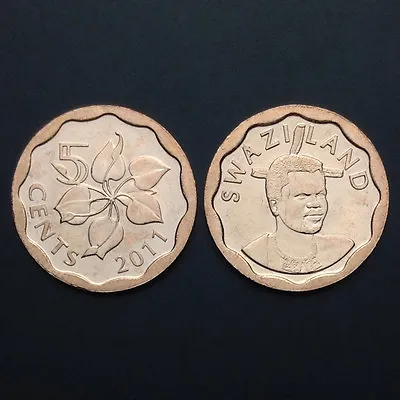 $0.99 • Buy Swaziland 5 Cents, Random Year, KM#57, Single Coin, UNC