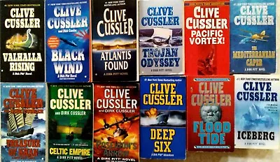 Clive Cussler's Dirk Pitt Books. Lot Of 12 Paperbacks. Iceberg-Pacific Vortex • $34.99