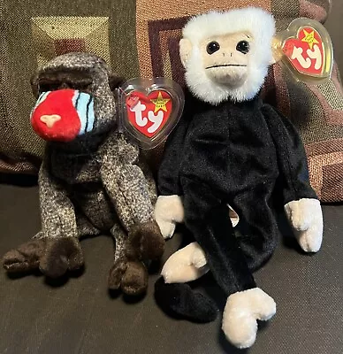 Mooch And Cheeks Lot Of 2 TY Beanie Babys Retired  Great Condition  • $13.25