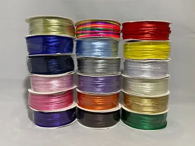 1mm 2mm 2 Or 25 Metre Roll Satin RATTAIL Cord String Twine Rat Tail 1 Mm 2 Mm • £1.60