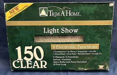 Vintage Christmas Tree Lights 150 Clear  Traditional Warm 8 Function 53’ Trim • $24.99