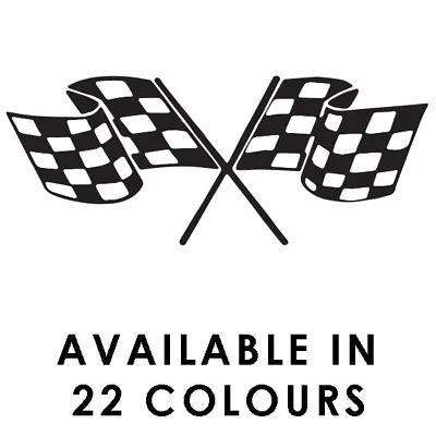 £2.74 • Buy Chequered Flags Car Stickers  Motorbike Vinyl Decals  Fairings Panniers Helmet