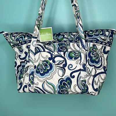 Vintage Vera Bradley Miller Travel Tote Bag In   Mediterranean White Pattern NWT • $57.95