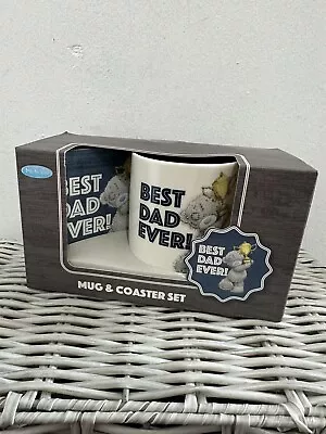 NEW BEST DAD EVER Mug & Coaster Set - Father's Day / Birthday Gift - Boxed BNIB • £14.99