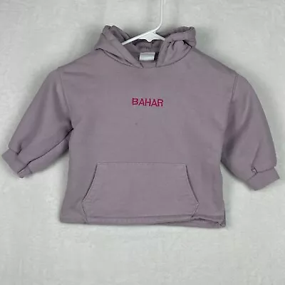 Zara Sweater Toddler Girls Size 2-3 Years Violet Hooded Pocket Sweatshirt • $10