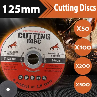 CUTTING DISC METAL 5  125mm CUT OFF WHEEL ANGLE GRINDER THIN STEEL STAINLESS 1MM • $27.98