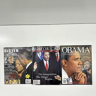 Various Magazines Featuring Barak Obama Inauguration Lot Of 3 • $9.99