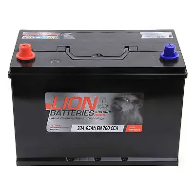 334 12V Car Battery 3 Year Guarantee 95AH 700CCA 1/1 Replacement Lion 444773341 • £85.75