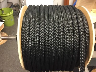 $399 • Buy 1/2  NYLON ROPE 600 Ft. NEW Solid Black 