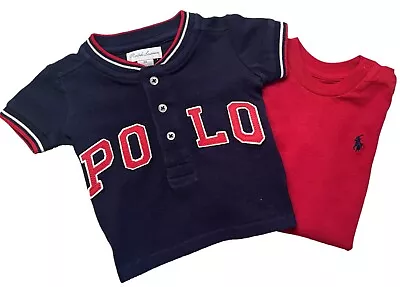 Ralph Lauren Baby Polo T Shirt Crew Neck Pack Of 2 Age 3 Mths Gift • £12.99