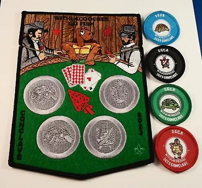 Withlacoochee OA Lodge SIX Patch 2023 E6 Conclave Set. WILD WEST POKER THEME • $24.95