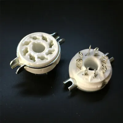 10Pcs 8Pin Ceramic Vacuum Tube Sockets For EL34 KT88 6SN7 6V6 KT88-T 6CA7 • $32.99