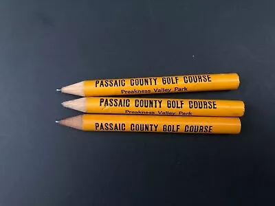 VINTAGE Pencil Lot Of 3 Golf Pencils Passaic County Golf Course Preakness NJ  • $4.17