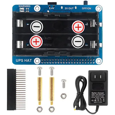 $50.15 • Buy Power Supply UPS Module HAT Kit For Raspberry Pi 3 Model B 3 A Plus 4B 4 4GB 8GB