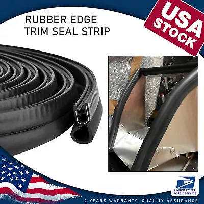 Automotive Door Weather Stripping 13Feet Car Door Rubber Edge Trim Seal Strip • $21.88