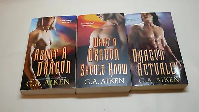 G A Aiken X 3 - Dragon Kin Series - 1 2 & 3 - Paperback • £6.99