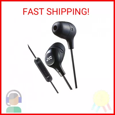 JVC Memory Foam Earbud Marshmallow Memory Foam Earbud With Mic Black (HAFX38MB) • $13.99