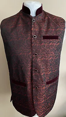 Asian Waistcoat XL Rose Red Men's Wear Eid Clothes Pakistani Brand New • £32