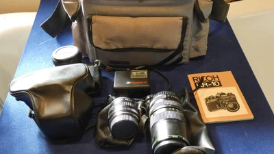 £9 • Buy Vintage Ricoh KR10 Camera (takes 35mm Film) + 28,50,80-200mm Lenses+ Accessories