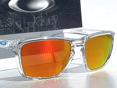 NEW Oakley SYLAS Polished Clear Crystal POLARIZED Galaxy Ruby Sunglass 9448 • $128.86
