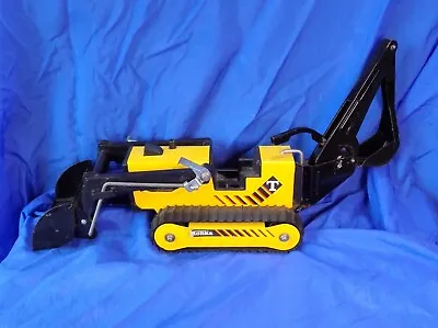 Tonka T6 Trencher Backhoe Loader Pressed Steel Complete & Working W/ Good Treads • $29.98