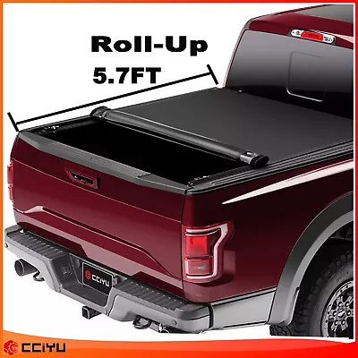 For 09-22 Dodge Ram 1500 2500 3500 5.7' Truck Bed Soft Top Roll-Up Tonneau Cover • $121.59