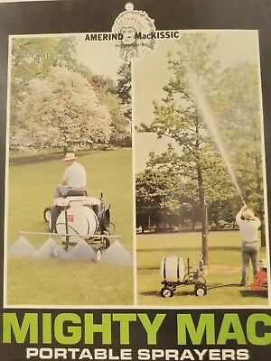 Mighty MAC Lawn Garden Tractor Sprayer 1977 Sales Brochure Amerind MacKissic PS • $42.99