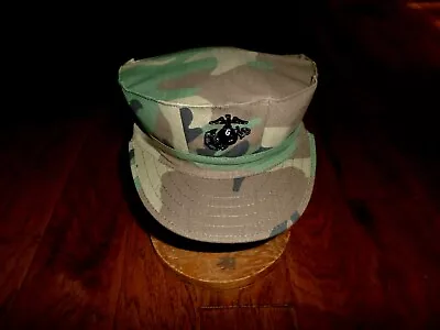 Marine Corps Style Utility Hat U.s.m.c Woodland Cap Size X- Large 7 3/4 • $17.99