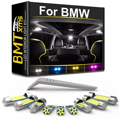 Canbus LED Interior Lights Pack Kit For BMW E46 E90 E92 F30 F01 X3 X5 X7 +Tool • $26.88