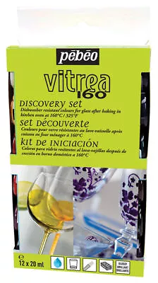 £28.99 • Buy Pebeo Vitrea 160 Stained Glass Paint Discovery Set Water Based Oven - 12 X 20 Ml
