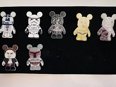 Disney Star Wars Trading Pins (7) 2010 Vinylmation Series R2D2 Boba Fett • $80