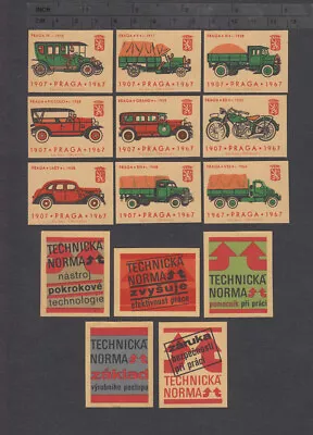 2 Series Of Old Czechoslovakian Matchbox Labels From 1967 /4747-47554817-4821/ • $0.99