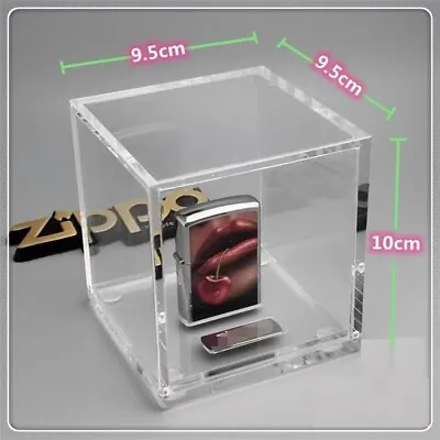 Crystal Acrylic Display Box Storage Case Stand Dock For Zippo Lighters • $67.43