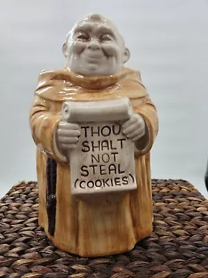 Vintage! Treasure Craft Friar Monk Cookie Jar Thou Shalt Not Steal Cookies  • $38