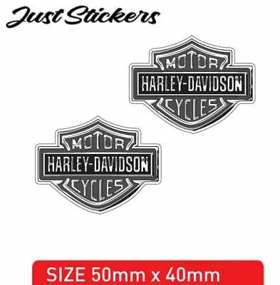 2 X Harley Davidson Bike Helmet Car Sticker  Bumper Sticker 4X4  Bike   • $6.95