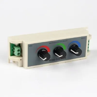 3‑Channel RGB Knob Dimmer Controller Smart LED Light Brightnes Adjust DC 12V-24V • $10.99